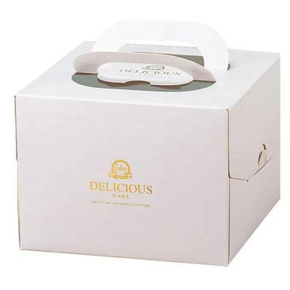 30PCS White Portable Cake Boxes Display Window Packing Case Party with Handle Birthday - 12 inch