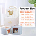 30PCS Grey Portable Cake Boxes Display Window Packing Case with Handle Birthday - 6 inch - SuperSaverAU - view 3