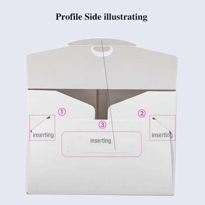 30PCS Grey Portable Cake Boxes Display Window Packing Case with Handle Birthday - 6 inch