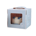 30PCS Grey Portable Cake Boxes Display Window Packing Case with Handle Birthday - 6 inch - SuperSaverAU - view 6