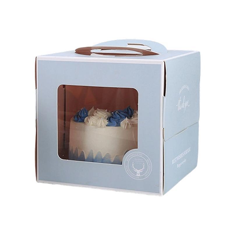 30PCS Grey Portable Cake Boxes Display Window Packing Case with Handle Birthday - 6 inch - SuperSaverAU - view 7