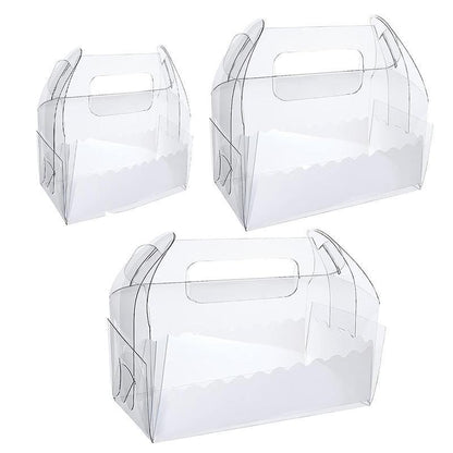 50PCS Transparent Paper Gable Boxes for Gifts and Treats