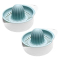 Premium Manual Lemon Juicers – Blue & White 2 Pack