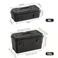 Premium Multi Function Stackable Toolbox with Dividers - Black, 4L