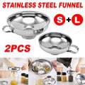 Premium Stainless Steel Wide Mouth Funnel Set – 2 Piece