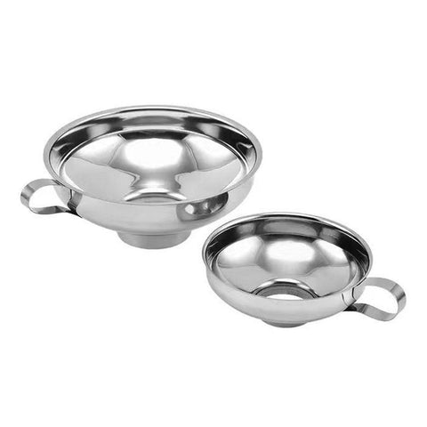Premium Stainless Steel Wide Mouth Funnel Set – 2 Piece