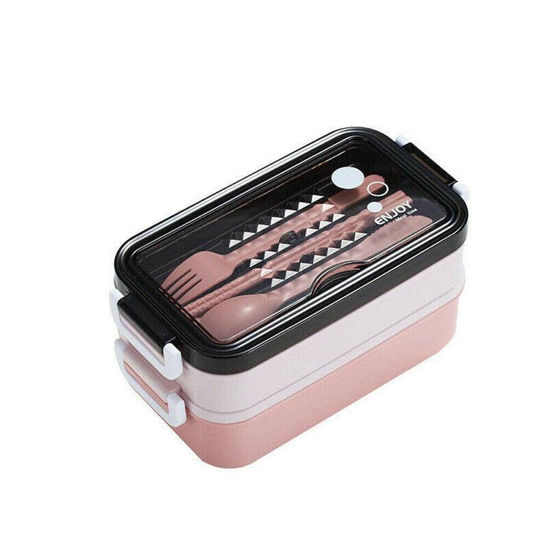 Bento Box Lunch Containers Food Microwave Stainless Portable Dinnerware Au - Blue - SuperSaverAU - view 4
