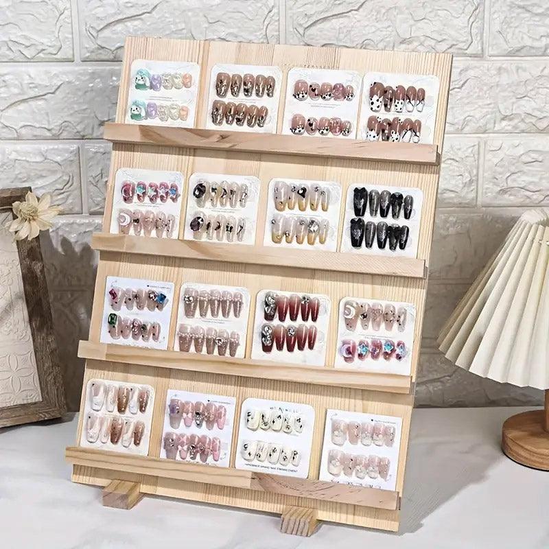 Premium 5 Tier Wooden Multi Tier Earring Display Rack