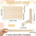 Premium Beige 3 Piece Wooden Earrings and Studs Display Rack Set