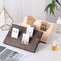 Premium Beige 3 Piece Wooden Earrings and Studs Display Rack Set