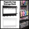 Magnetic Cup Holder Storage Rack - 44x11x29.5 cm - Space-Saving Organizer - White - SuperSaverAU - view 1