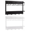 Magnetic Cup Holder Storage Rack - 44x11x29.5 cm - Space-Saving Organizer - White - SuperSaverAU - view 2
