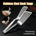 Premium Stainless Steel Steak Tongs – 35cm Hollow Design