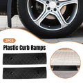 Premium 2pcs Black Plastic Threshold Ramp Pads for Doorways Driveways and Kerbs