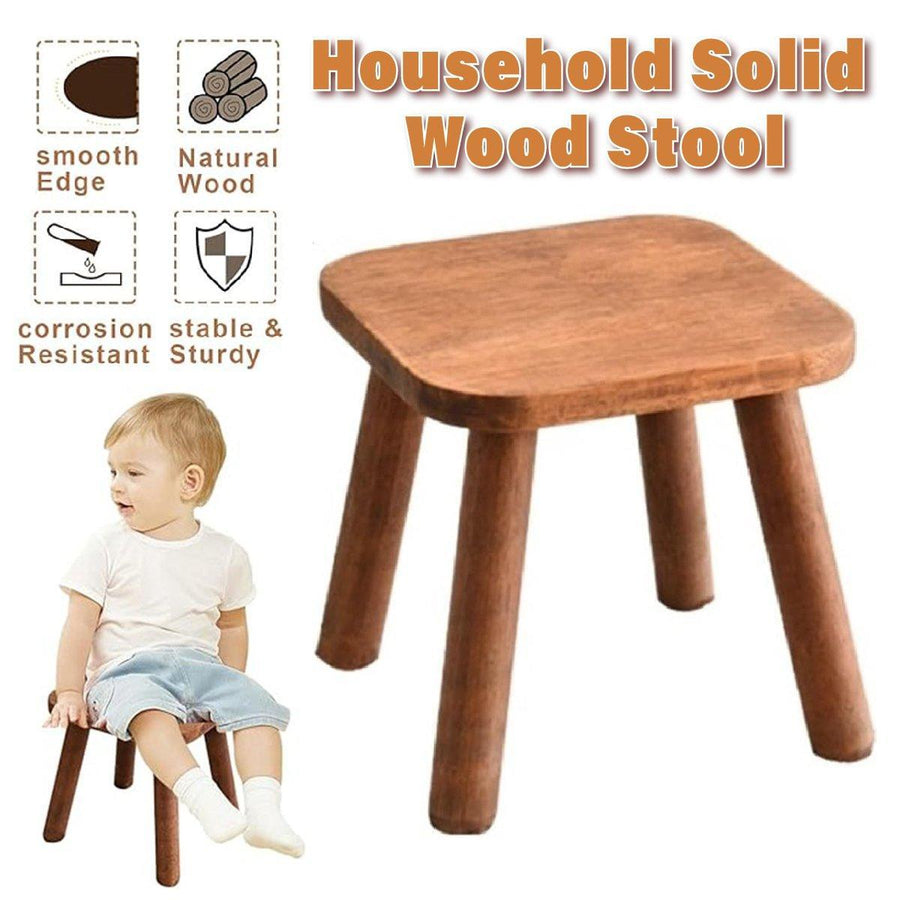 Natural Wood Short Stool for Living Room and Home Use - SuperSaverAU - view 1