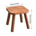 Natural Wood Short Stool for Living Room and Home Use - SuperSaverAU - view 3