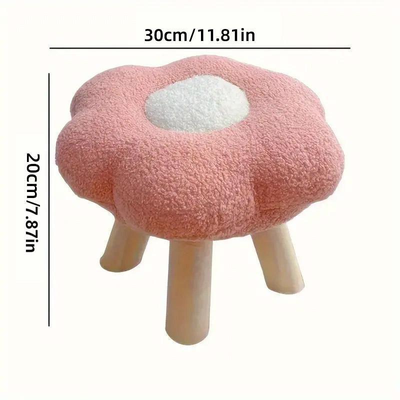 Blue Flower-Shaped Short Stool for Living Room or Entryway - SuperSaverAU - view 3