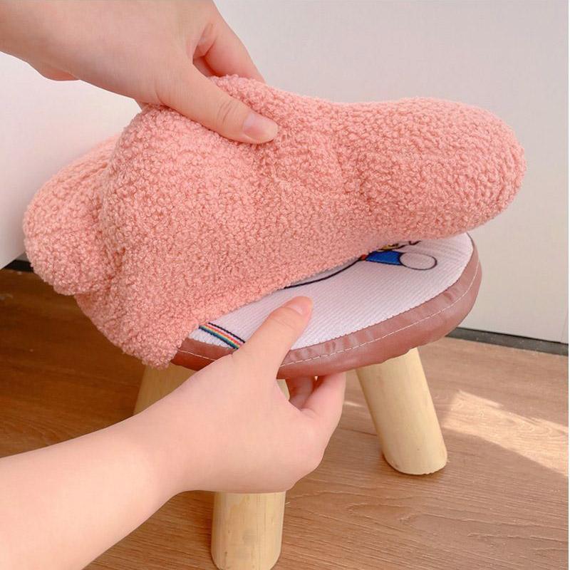 Blue Flower-Shaped Short Stool for Living Room or Entryway