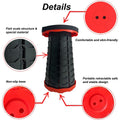 Premium Red Portable Telescopic Folding Stool Compact Retractable Travel Chair