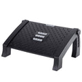 Premium White Adjustable Office Foot Rest Pedal Stool with Massage Rollers