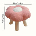 Yellow Flower-Shaped Short Stool for Living Room or Entryway - SuperSaverAU - view 3