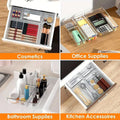 Transparent Plastic Drawer Organiser Set Multifunctional Desktop Storage Box - 13PCS - SuperSaverAU - view 3