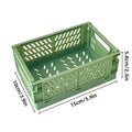Premium 4 Pack Collapsible Plastic Desktop Storage Baskets Organiser