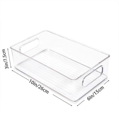 6 Transparent Refrigerator Organizer Boxes for Kitchen Storage
