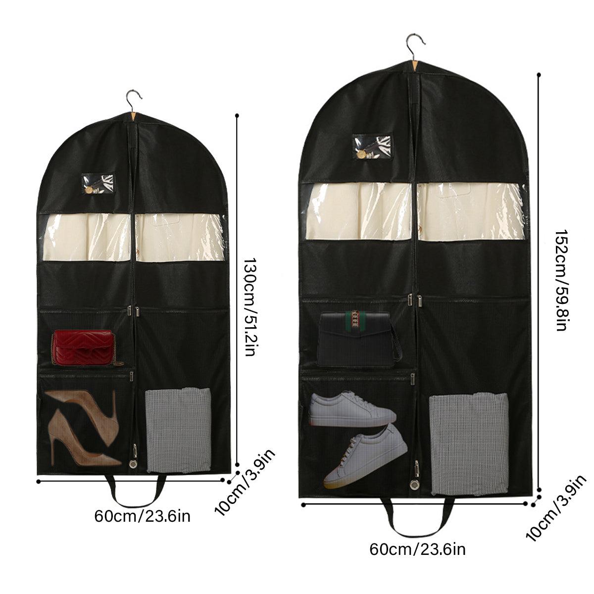Durable 2pcs Clothes Dust Cover Storage Bag Organizer - 130CM with Clear Window - SuperSaverAU - view 3