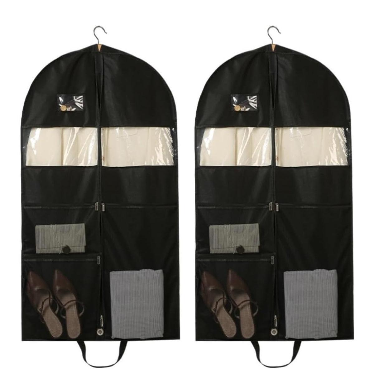 Durable 2pcs Hanging Closet Garment Dust Cover Storage Bag Clothes Protector 150CM - SuperSaverAU - view 4