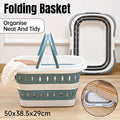 Premium Large Folding Laundry Basket – Blue
