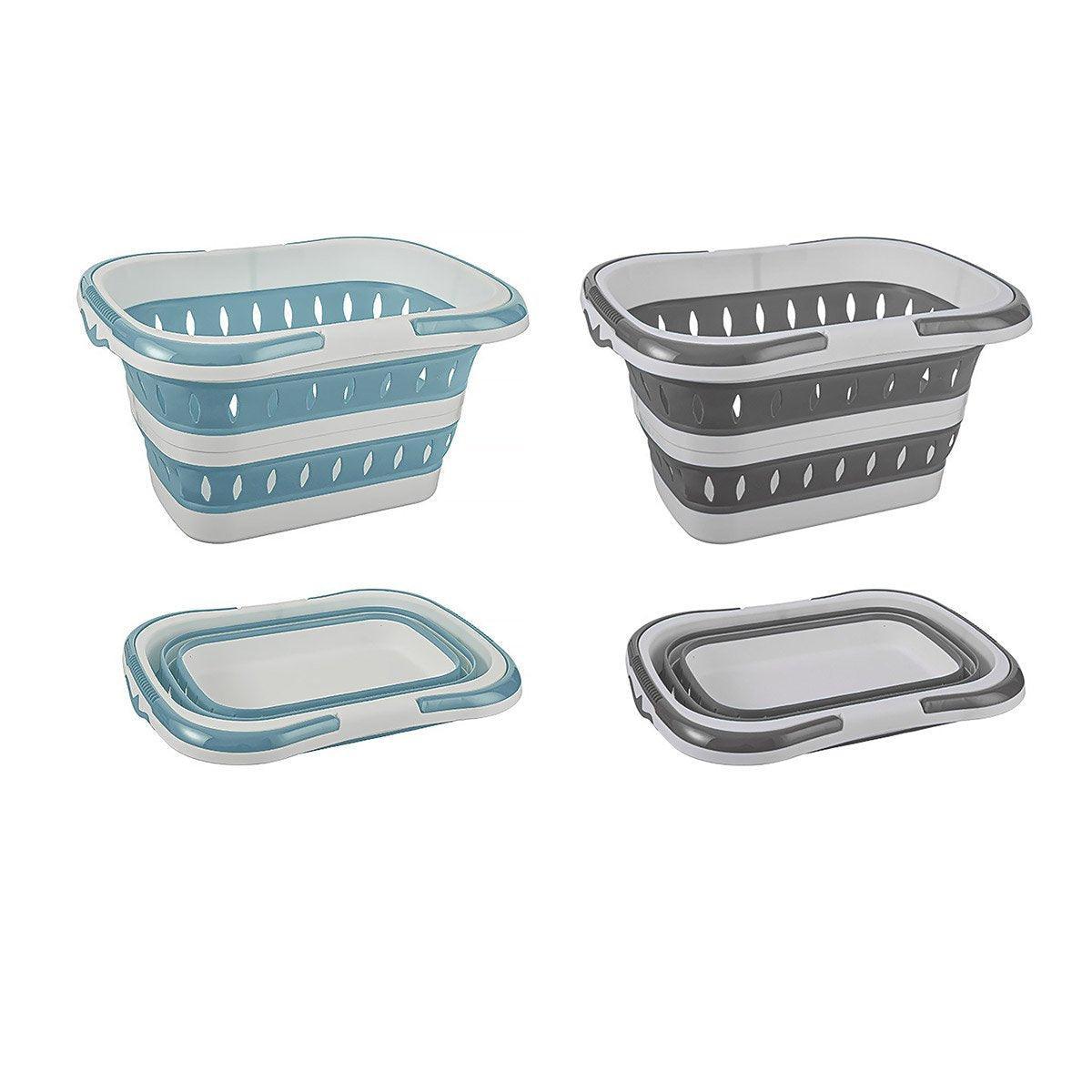 Premium Large Folding Laundry Basket – Grey