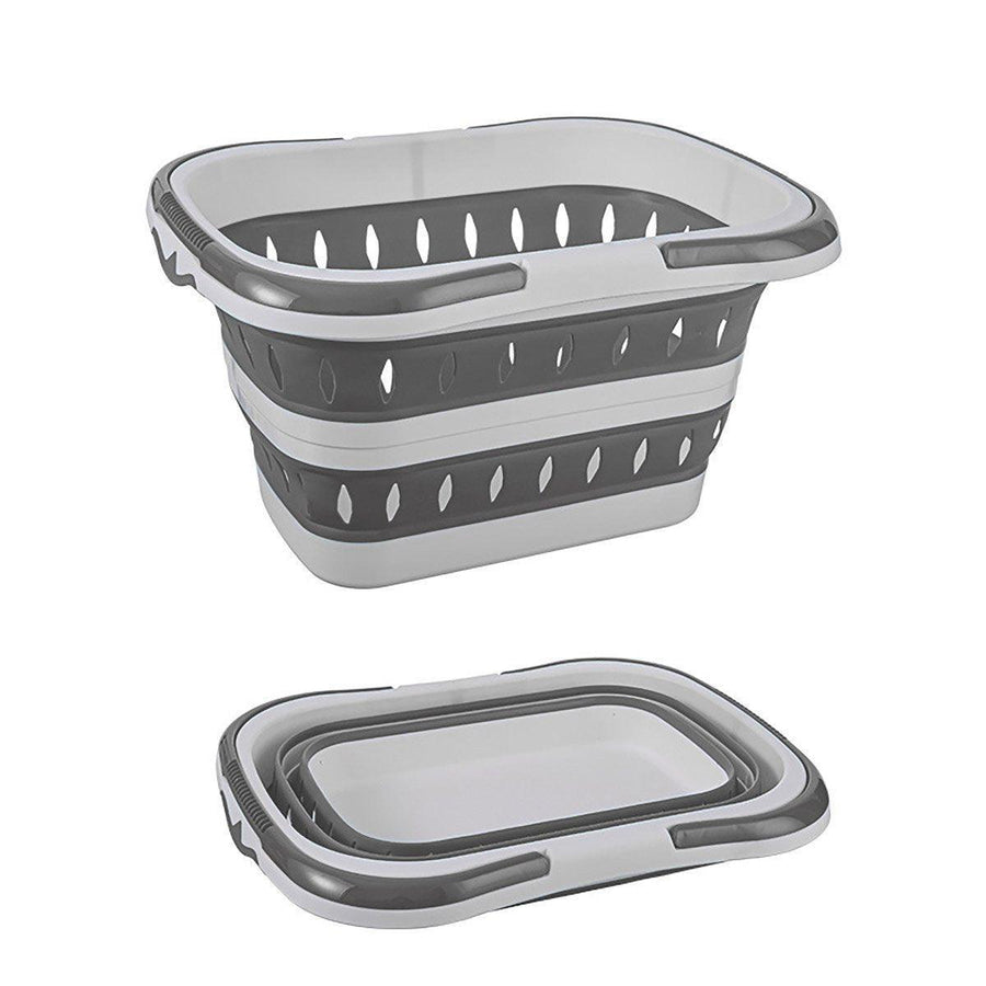 Premium Large Folding Laundry Basket – Grey
