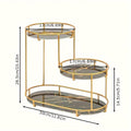 Round Multi-Tier Metal Storage Rack - 30cm x 11.8in, Elegant Black Design - SuperSaverAU - view 2