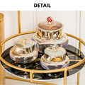 Round Multi-Tier Metal Storage Rack - 30cm x 11.8in, Elegant Black Design - SuperSaverAU - view 3