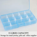 Premium 10 Pack Clear 15 Compartment PP Plastic Craft Bead Storage Boxes