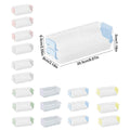 Premium 3pcs Clear 2-Layer Plastic Desktop Storage Boxes Grey Latch 20.5cm