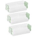 Premium 3pcs Clear 2-Layer Plastic Desktop Storage Boxes Grey Latch 20.5cm