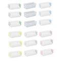 Premium 3pcs Clear 2-Layer Plastic Desktop Storage Boxes Yellow Latch 20.5cm