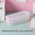 Premium 3pcs Clear 2-Layer Plastic Desktop Storage Boxes Yellow Latch 20.5cm