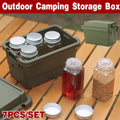 Premium Portable Spice Bottle Set – Army Green 7 Piece