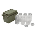 Premium Portable Spice Bottle Set – Army Green 7 Piece