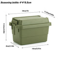 Premium Portable Spice Bottle Set – Army Green 7 Piece