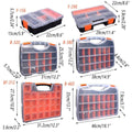 Premium Clear Plastic Storage Organiser Box with Adjustable Compartments - BF-312