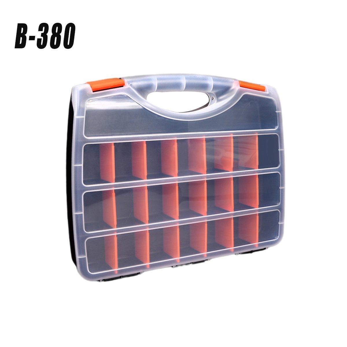 Premium Clear Plastic Storage Organiser Box with Adjustable Compartments - BF-312