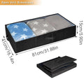 Black Foldable Storage Boxes 31.88 x 16.14 x 5.9 inches, 2PCS with Lid - SuperSaverAU - view 3