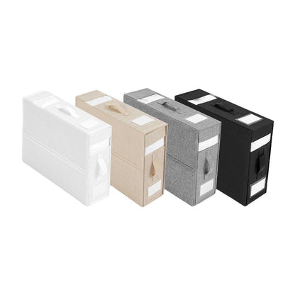 Fabric Storage Box Set Bedding Organizer Closet Blanket Quilt Storage Containers - Black