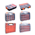 Premium Clear Plastic Storage Organiser Box with Adjustable Compartments - F-156