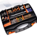 Premium Clear Plastic Storage Organiser Box with Adjustable Compartments - F-156