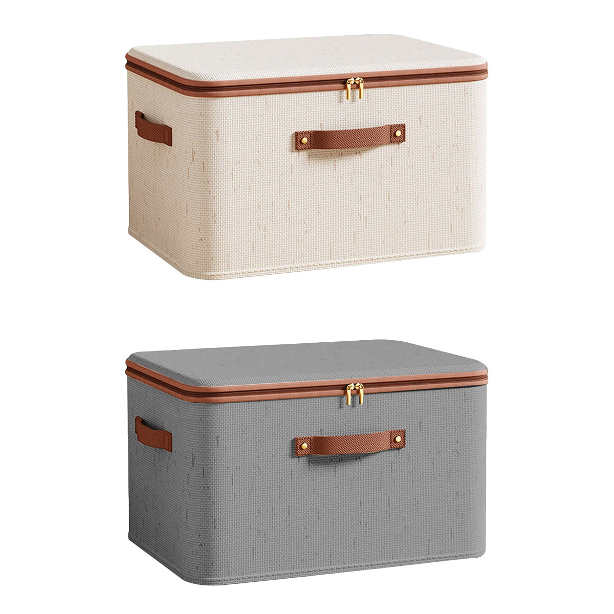 Premium Foldable Clothing Storage Box – Grey with Cover